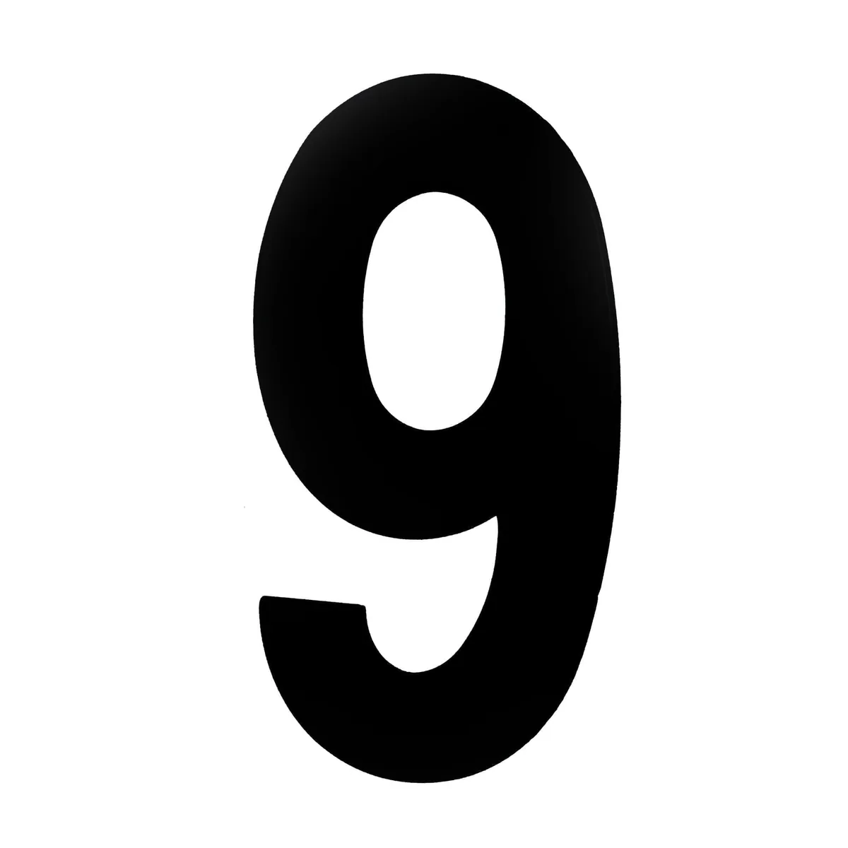 House Number NINE '9' - Concealed fix 155mm Matt Black