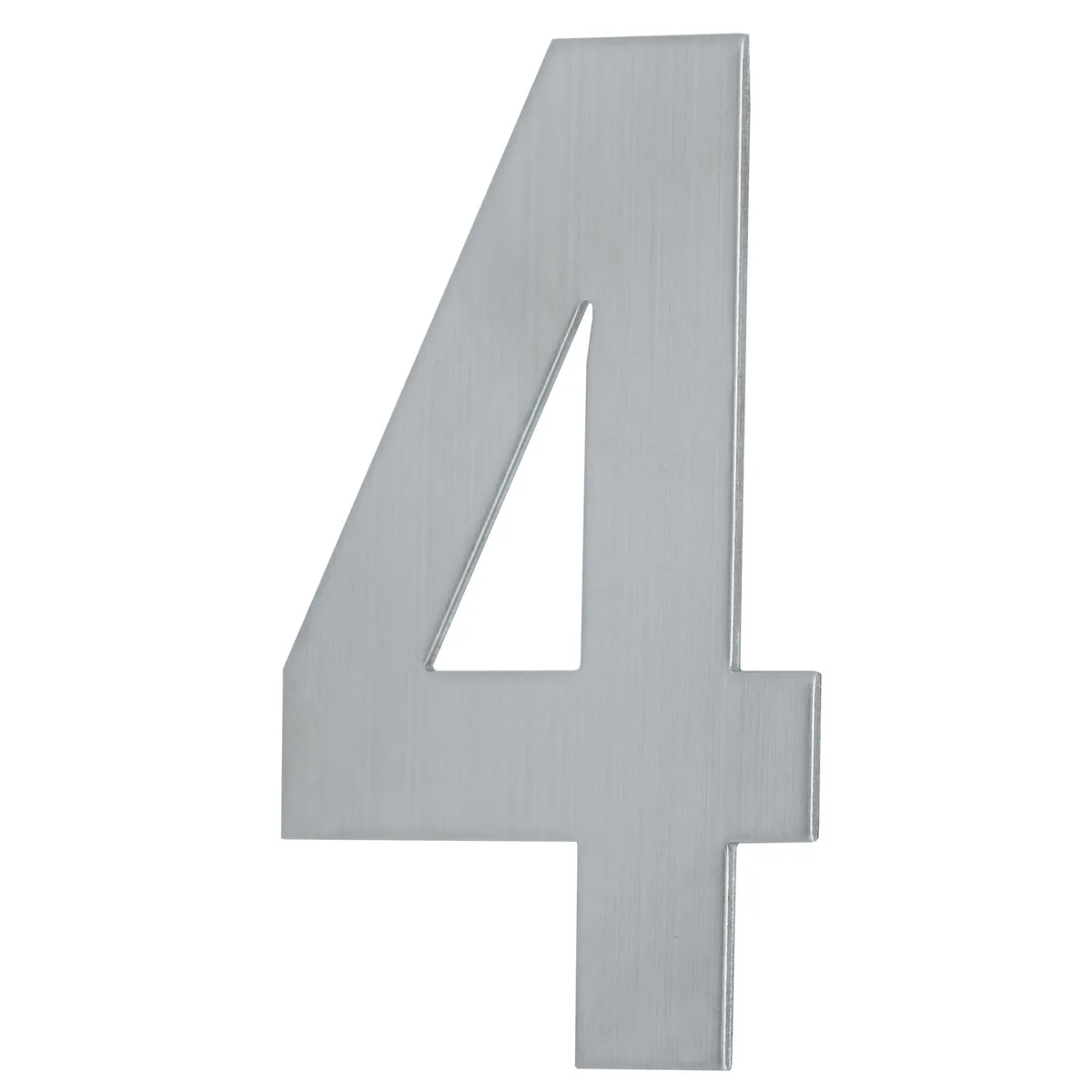 House Number FOUR '4' - Concealed fix 100mm Stainless Steel