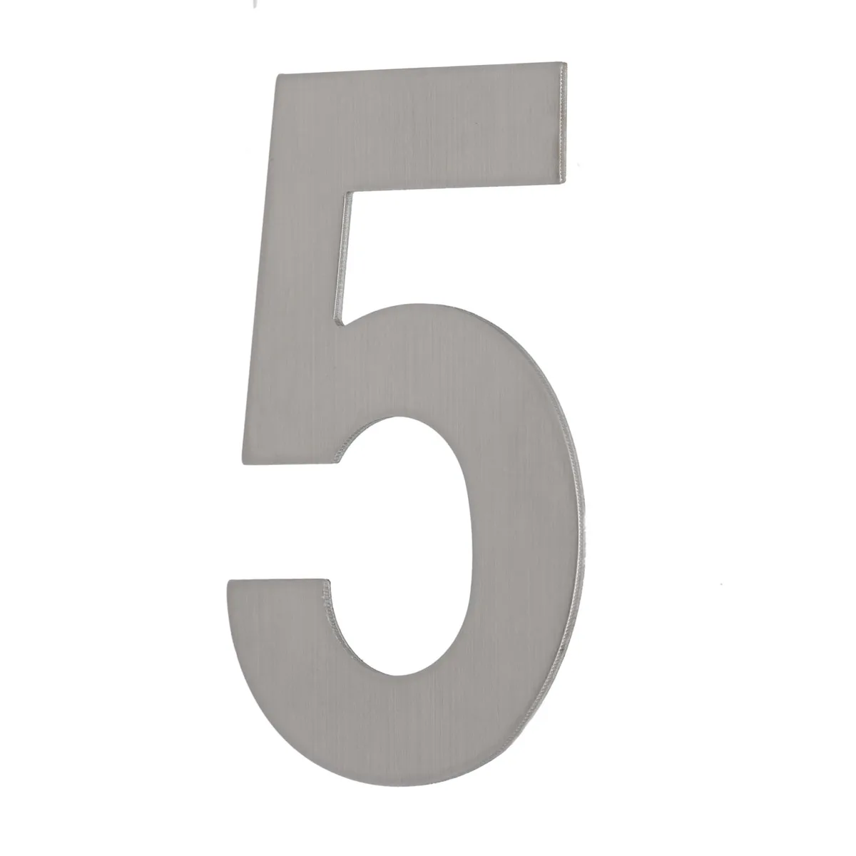 House Number FIVE '5' - Concealed fix 100mm Stainless Steel