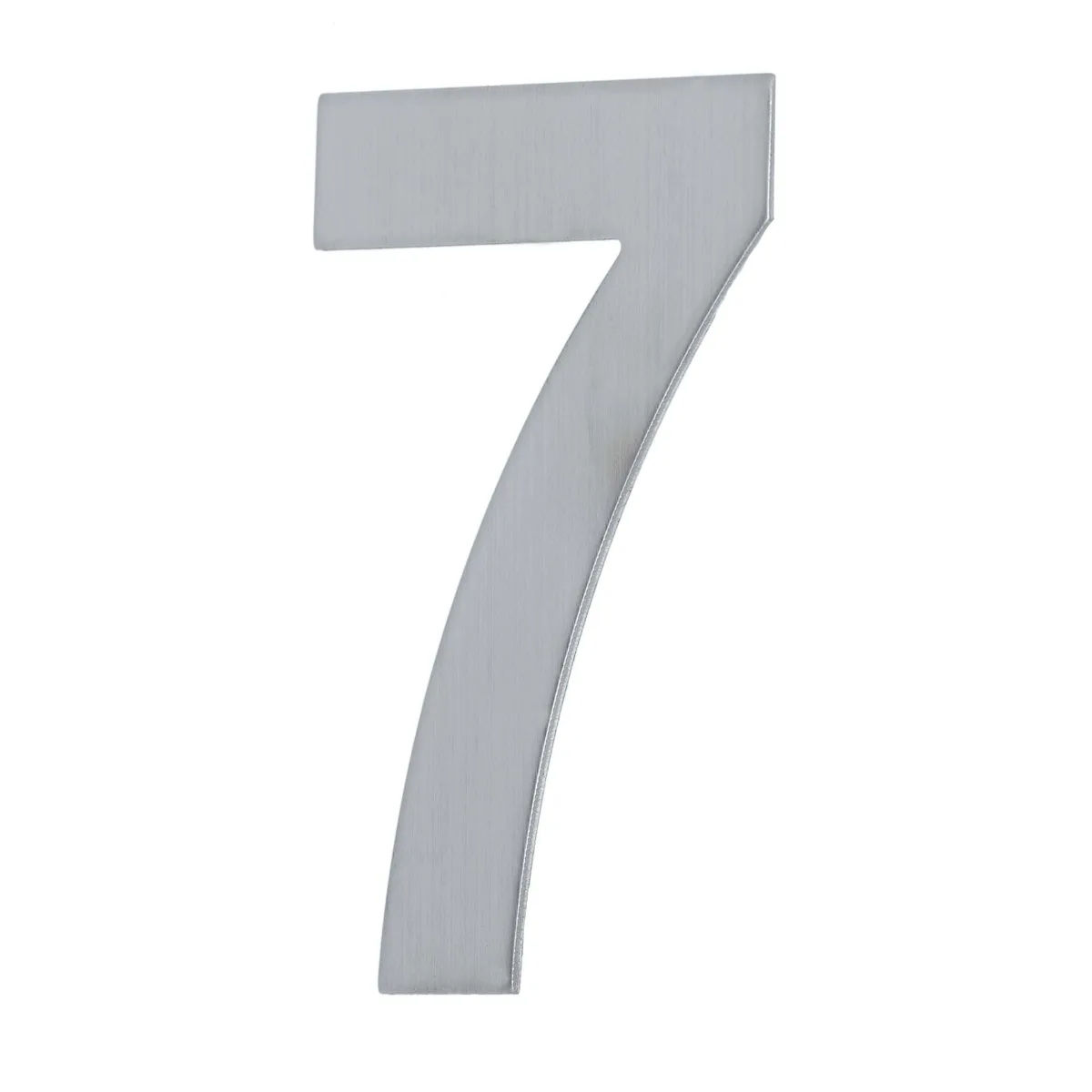 House Number SEVEN '7' - Concealed fix 100mm Stainless Steel