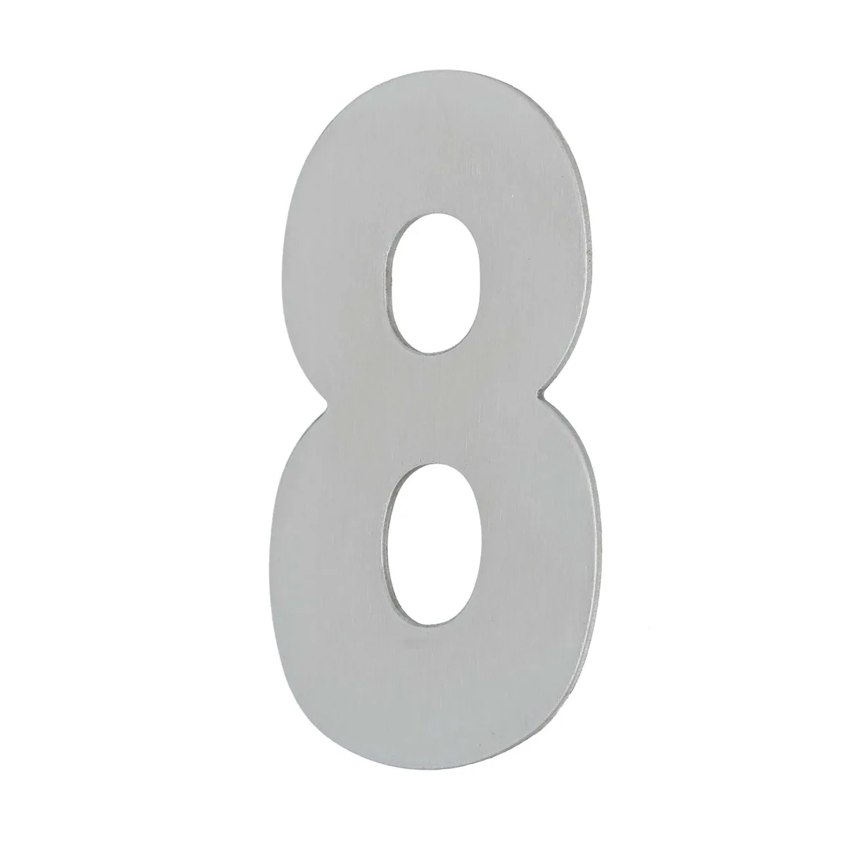 House Number EIGHT '8' - Concealed fix 100mm Stainless Steel