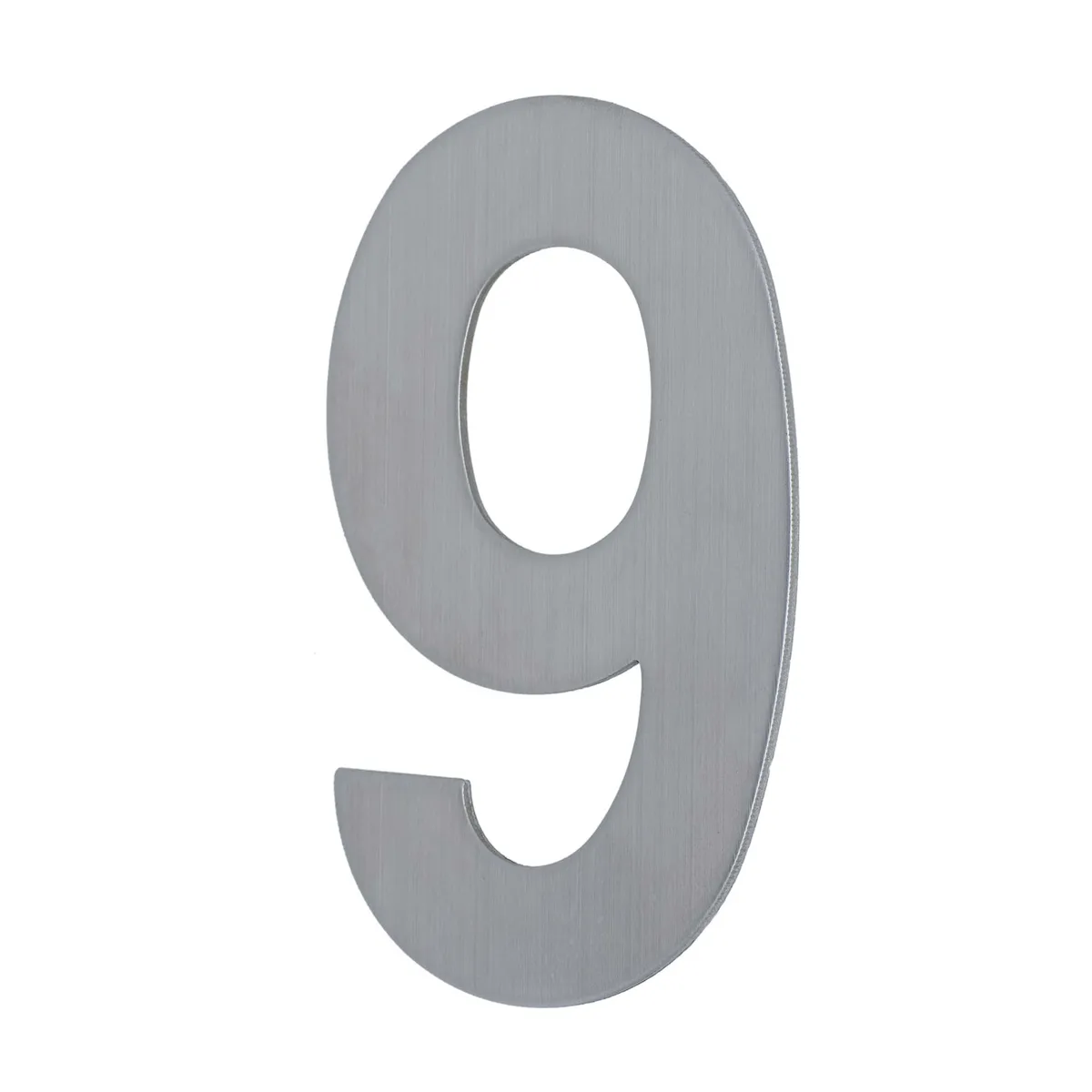 House Number NINE '9' - Concealed fix 100mm Stainless Steel