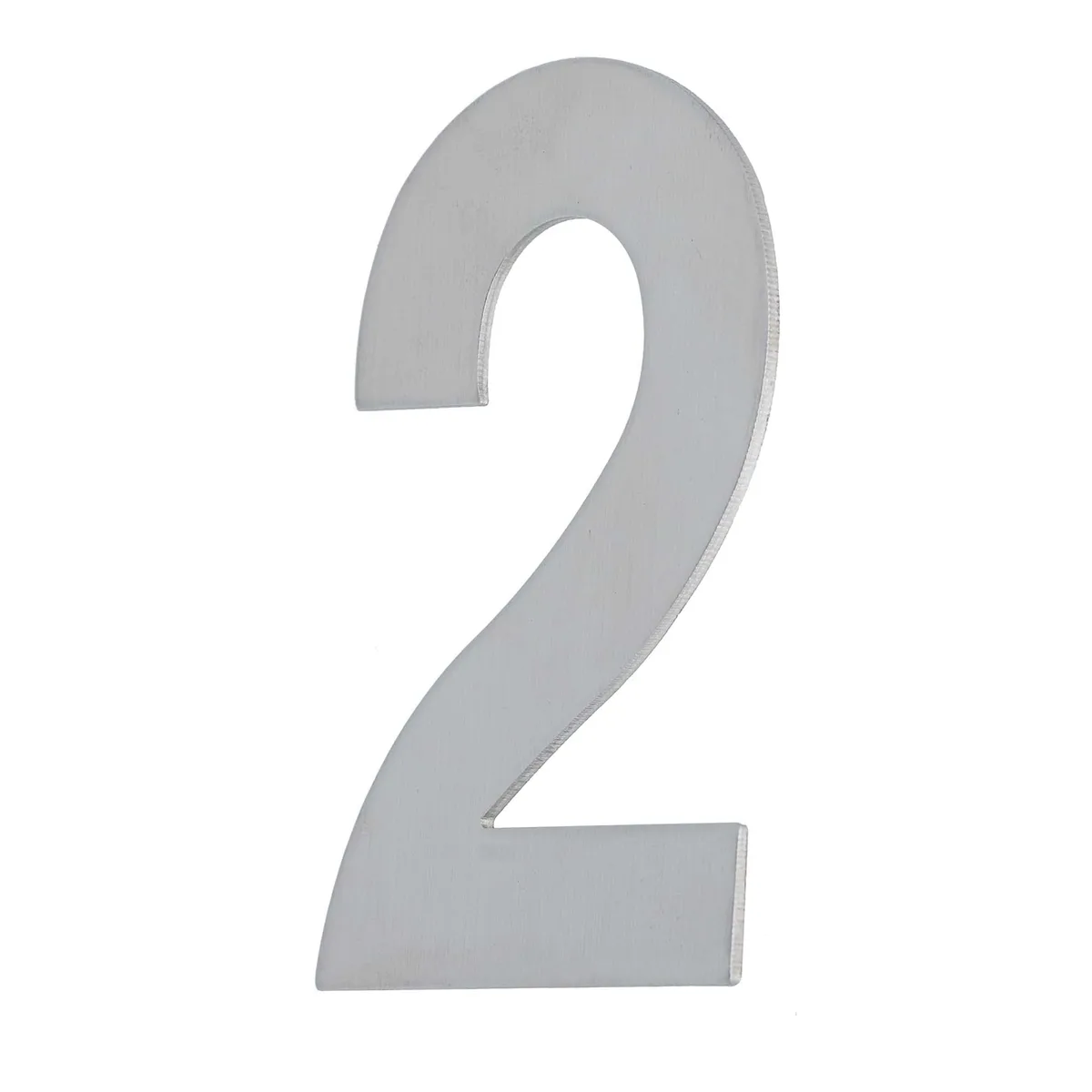 House Number TWO '2' - Concealed fix 155mm Stainless Steel