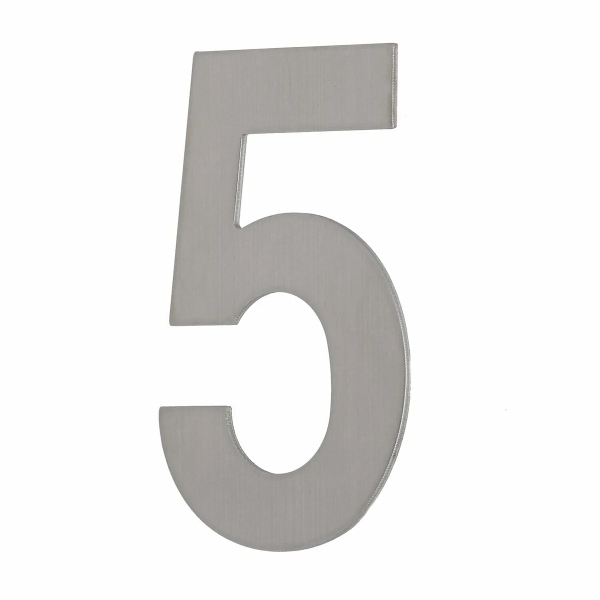 House Number FIVE '5' - Concealed fix 155mm Stainless Steel