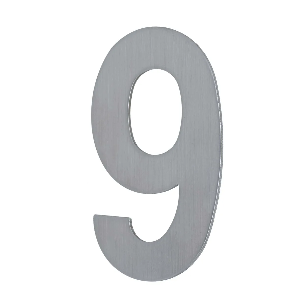House Number NINE '9' - Concealed fix 155mm Stainless Steel