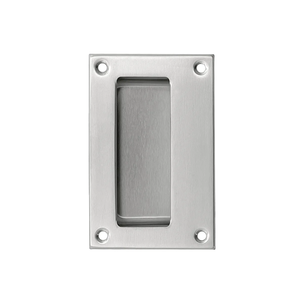 Rectangular Flush Pull 128mm x 84mm Stainless Steel