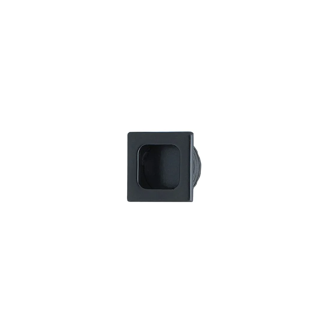 Square Flush Finger Pull Matt Black