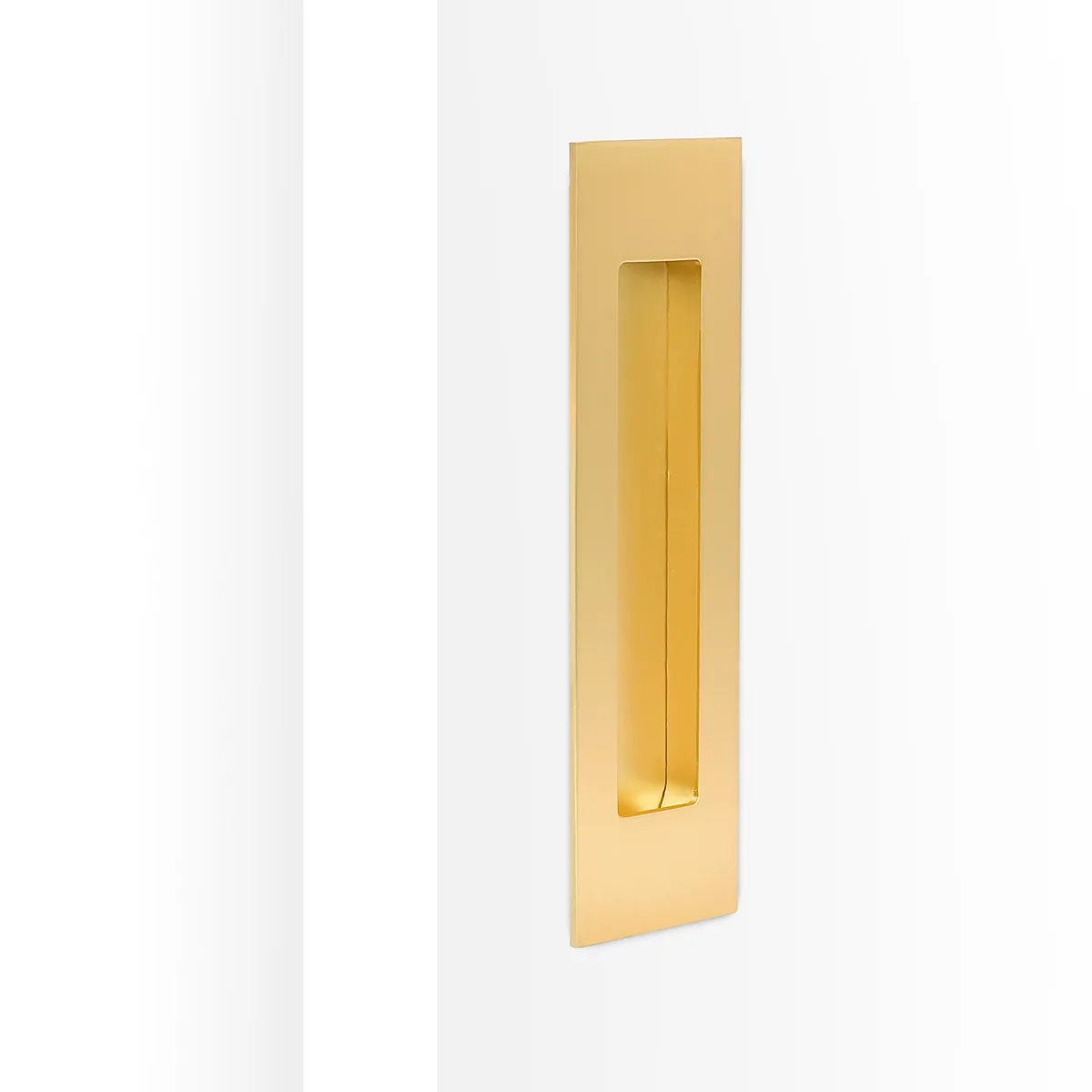 Flush Pull 158mm x 42mm Satin Brass