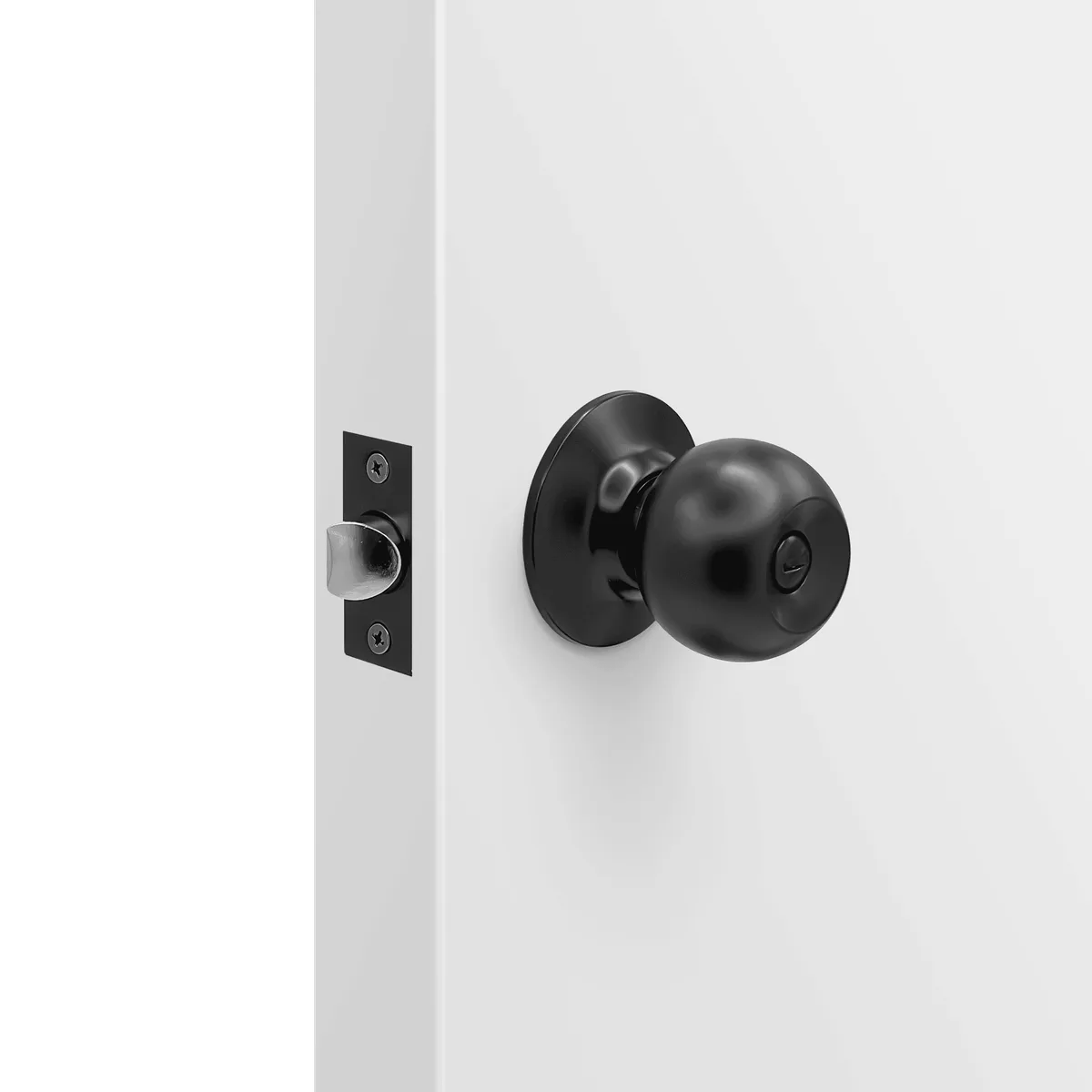Pro-Series Cirque Privacy Door Knob Set - Matt Black