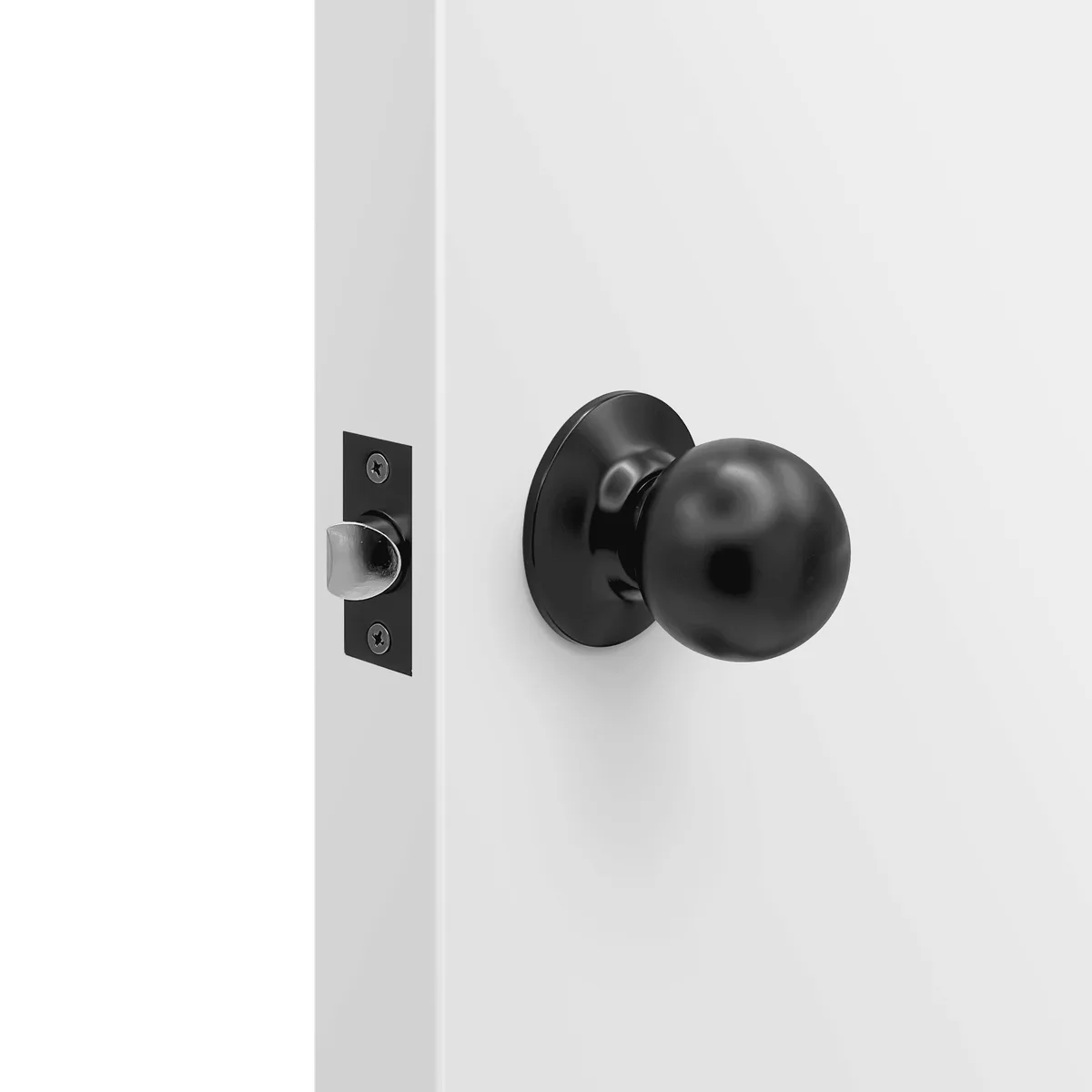 Pro-Series Cirque Passage Door Knob Set - Matt Black