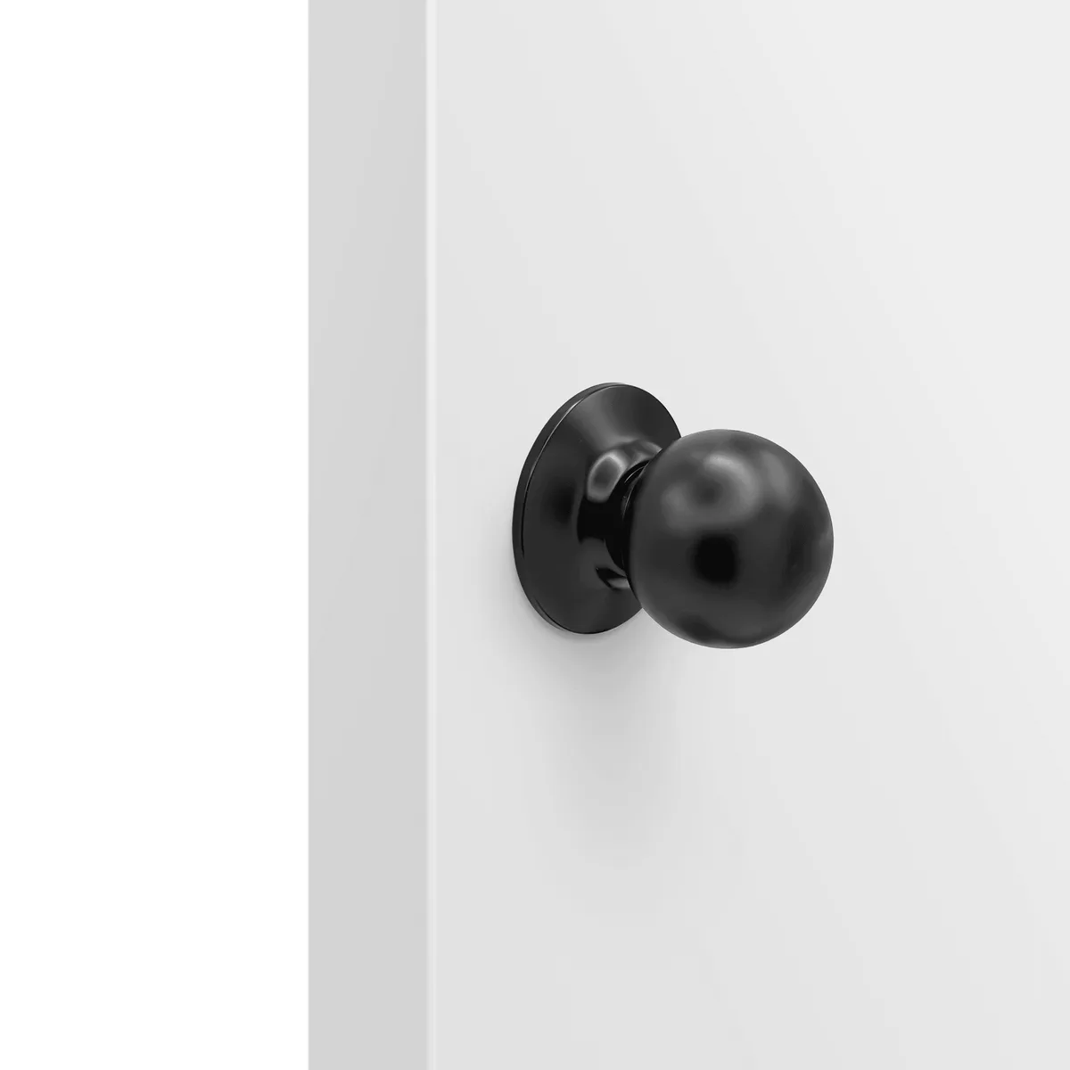 Pro-Series Cirque Dummy Door Knob - Matt Black