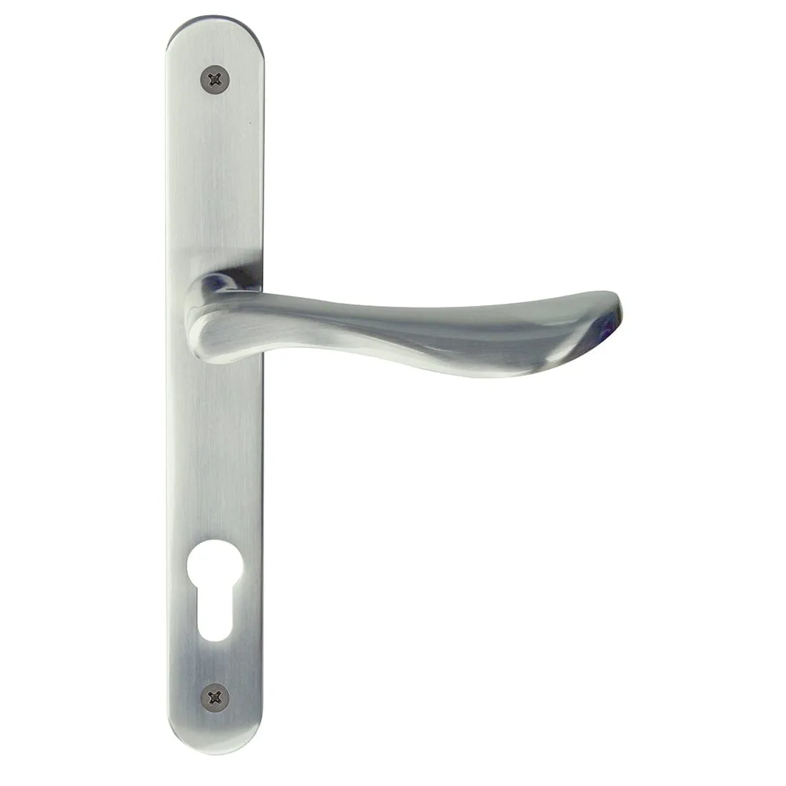 Anzio Long Plate Set (furniture only) Satin Nickel