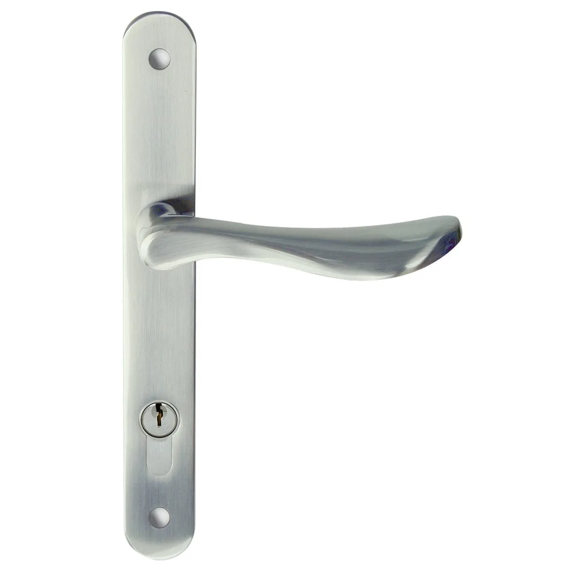 Anzio Long Plate Set incl Mortice Lock Satin Nickel