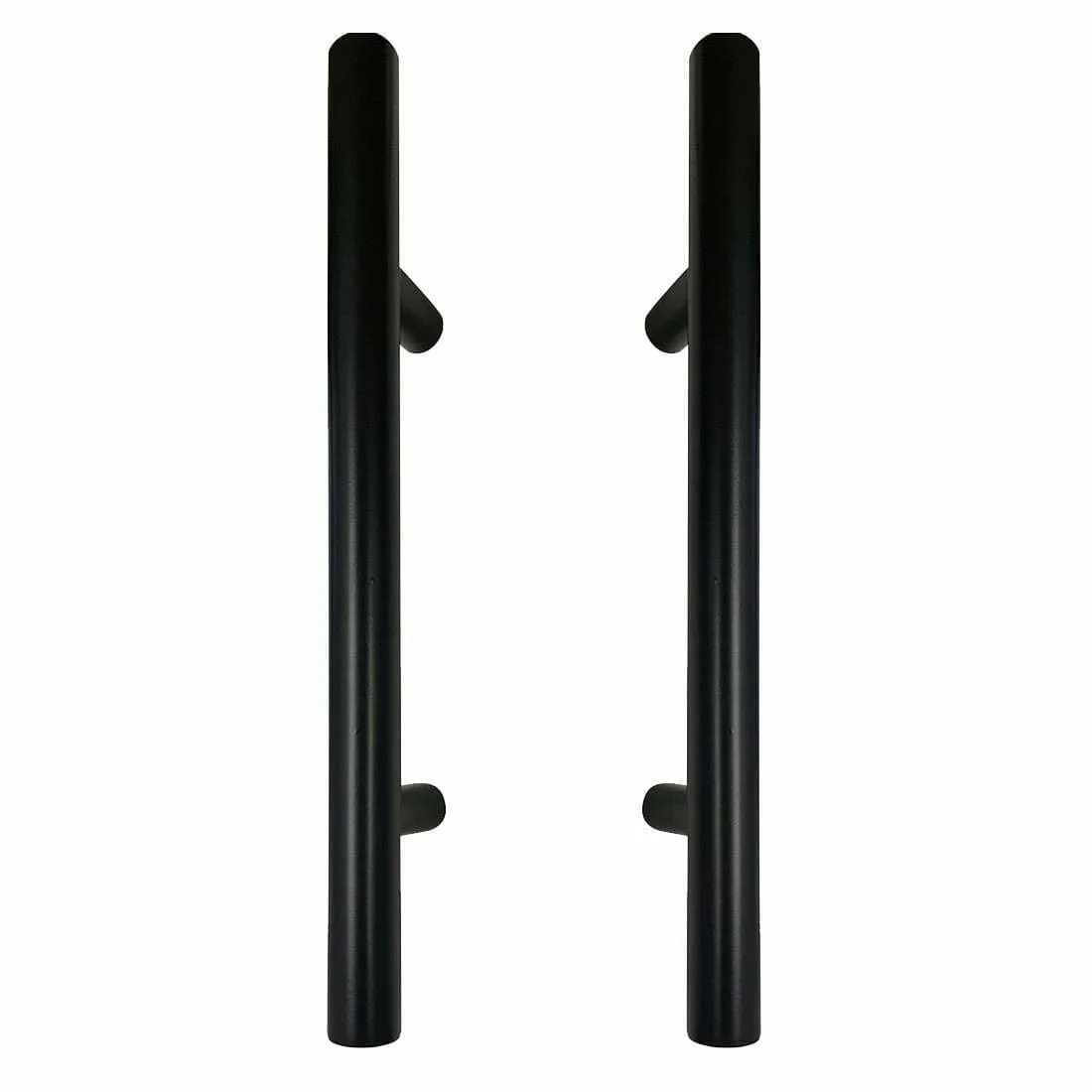 Round Barn Door Kit Back to Back Pull Handle Black