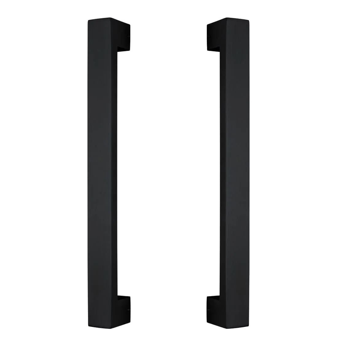 Square Barn Door Kit Back to Back Pull Handle Black