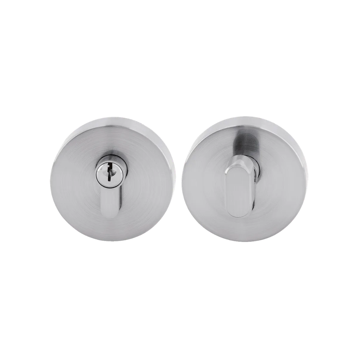 Satin Chrome Round Deadbolt