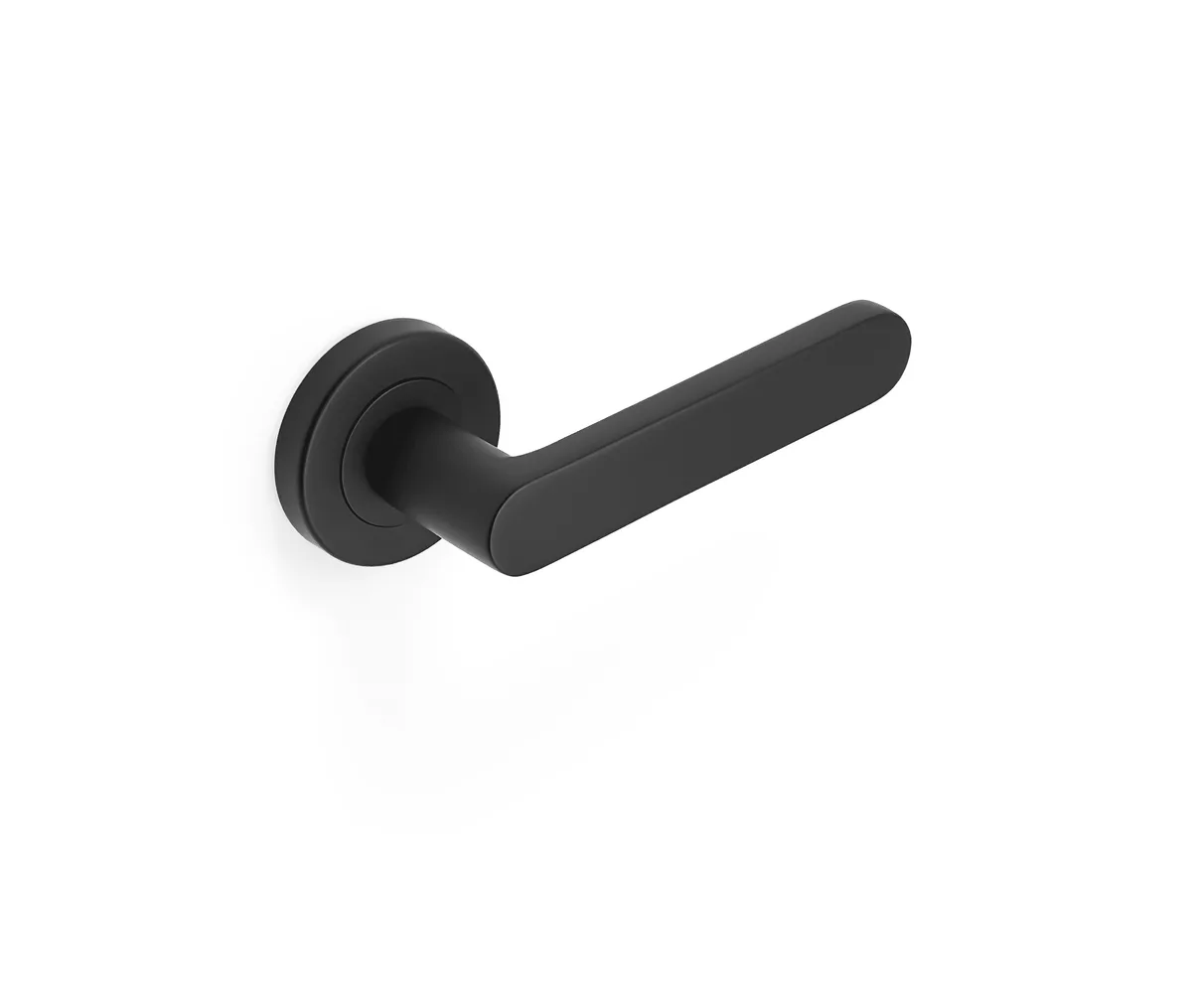 Figo Lever Dummy Set - Round Rose - Matt Black