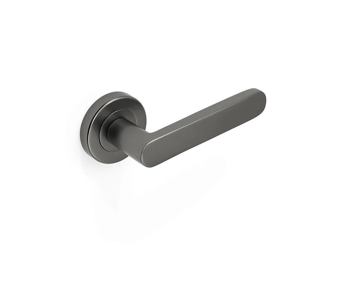 Figo Lever Dummy Set - Round Rose - Satin Graphite