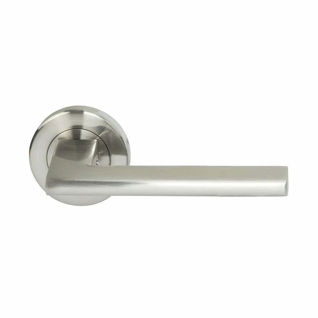Forli Lever Set Round Rosette (furniture only) Satin Nickel