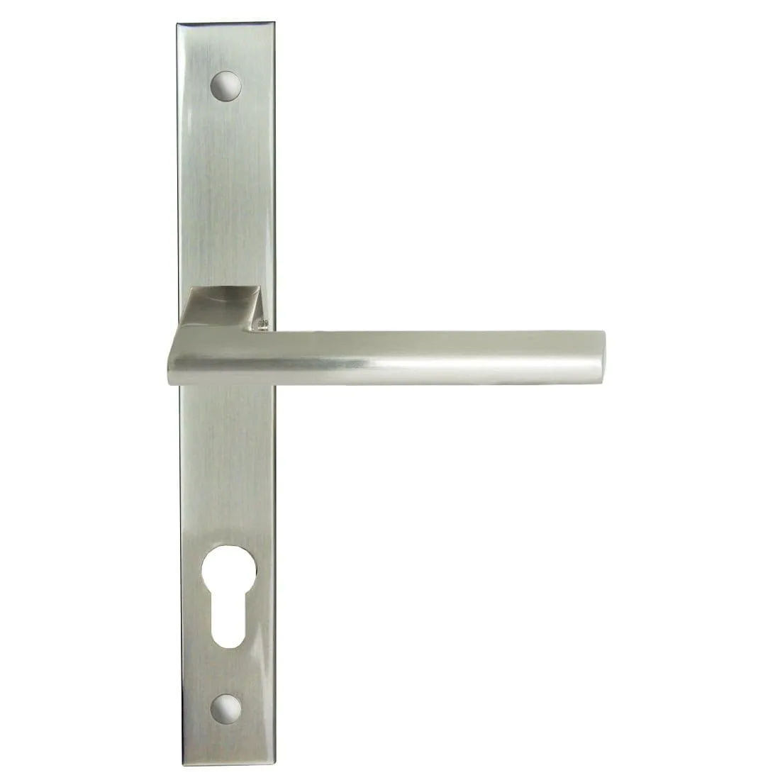 Forli Square Rosette Long Plate Set (furniture only) Satin Nickel