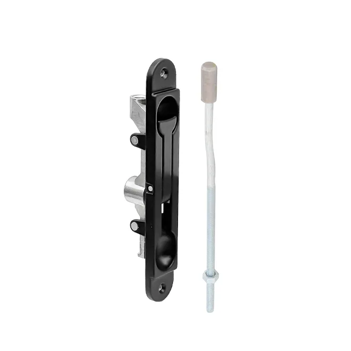 Recessed Flush Bolt with Offset Rod 254mm - Matt Black