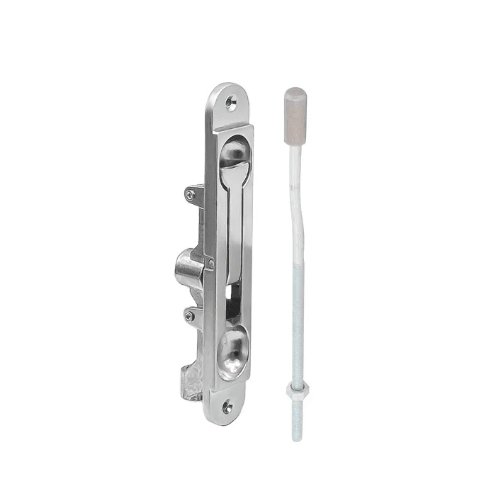 Recessed Flush Bolt with Offset Rod 254mm - Satin Chrome