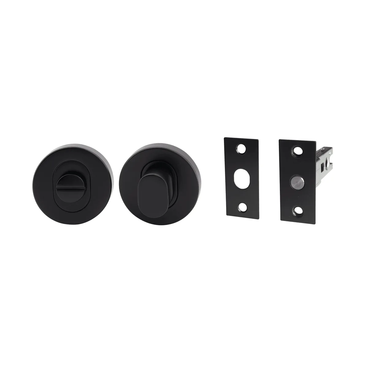 Milano Privacy Turn Set Round Rose Matt Black