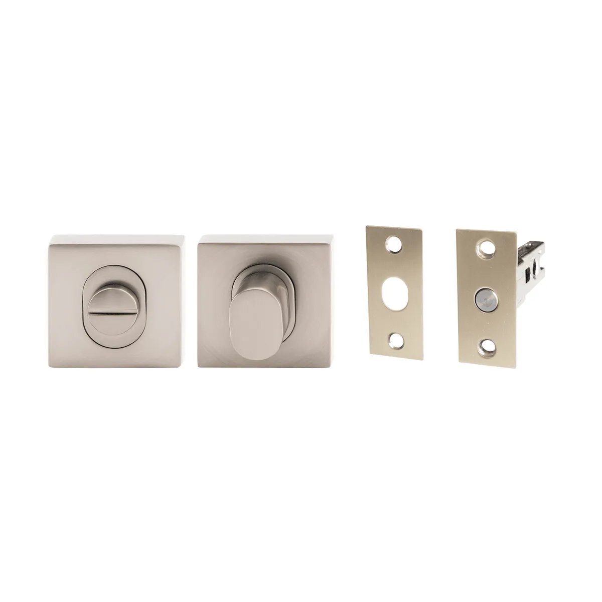 Milano Privacy Turn Set Square Rose Satin Nickel