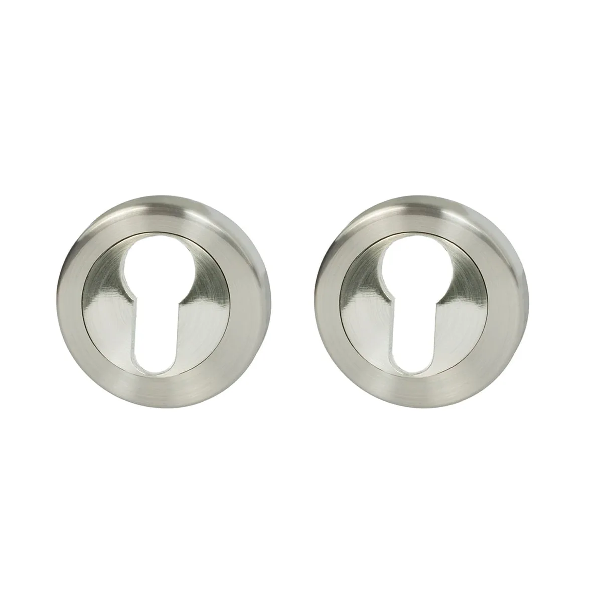 Milano Euro Escutcheon Round Rose Satin Nickel