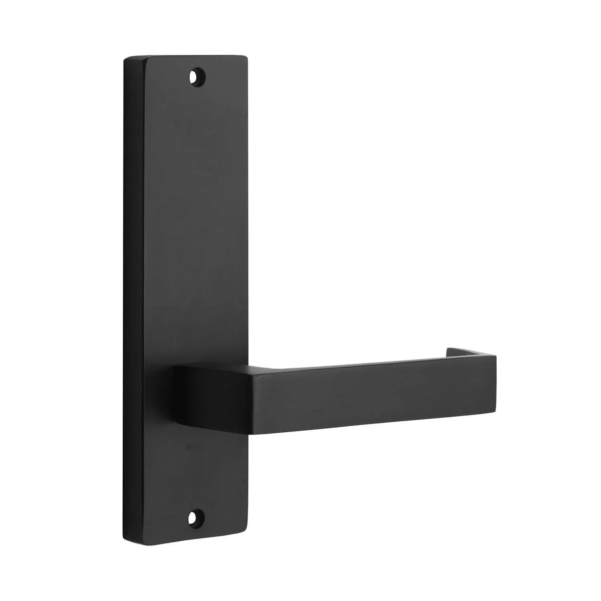 MNC 87 Lever On Wide Long Plate Matt Black - Internal / Lever / Plain