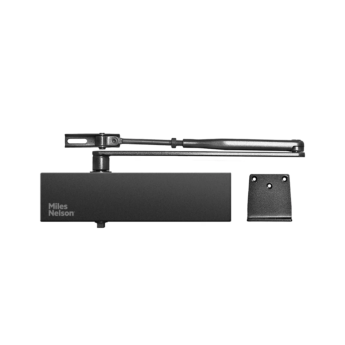 MNC 8000 Series Door Closer Matt Black - En Power 2-6 Adjustable - Backcheck / Delayed Action