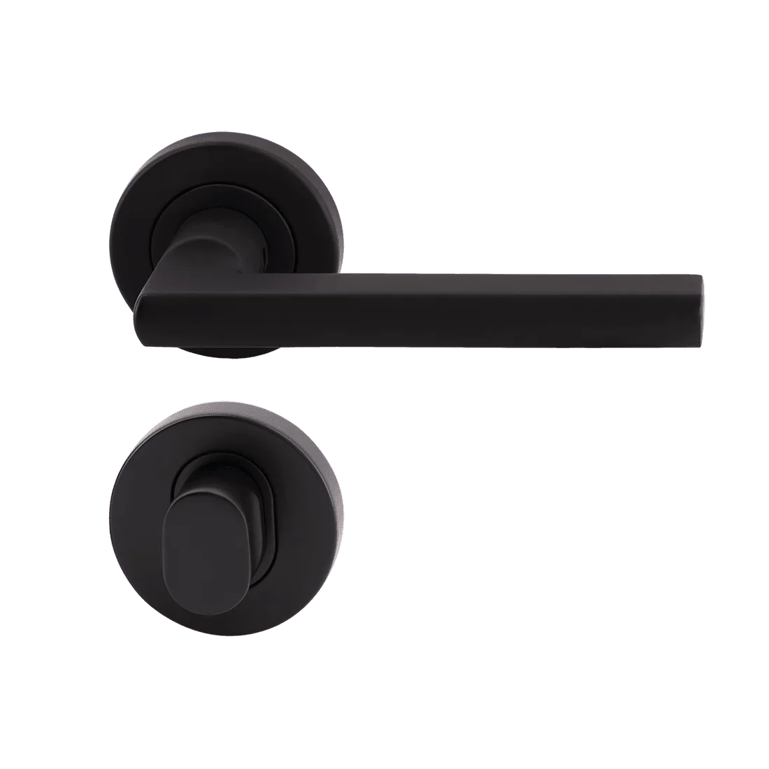 Parma Lever Privacy Set Matt Black
