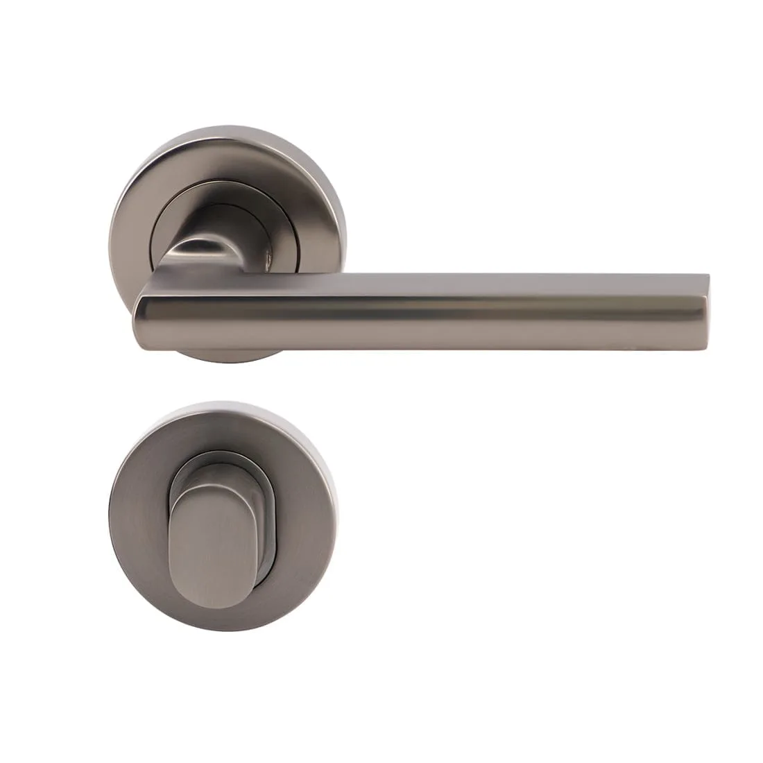 Parma Lever Privacy Set Satin Graphite