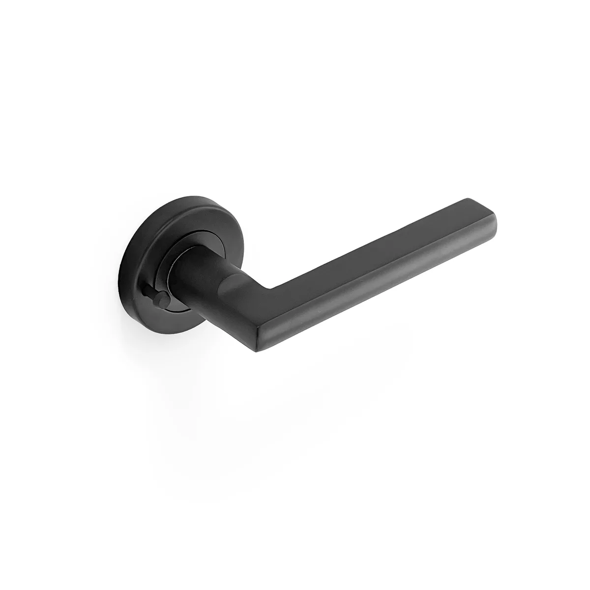 Parma Lever Integrated Privacy Set Matt Black