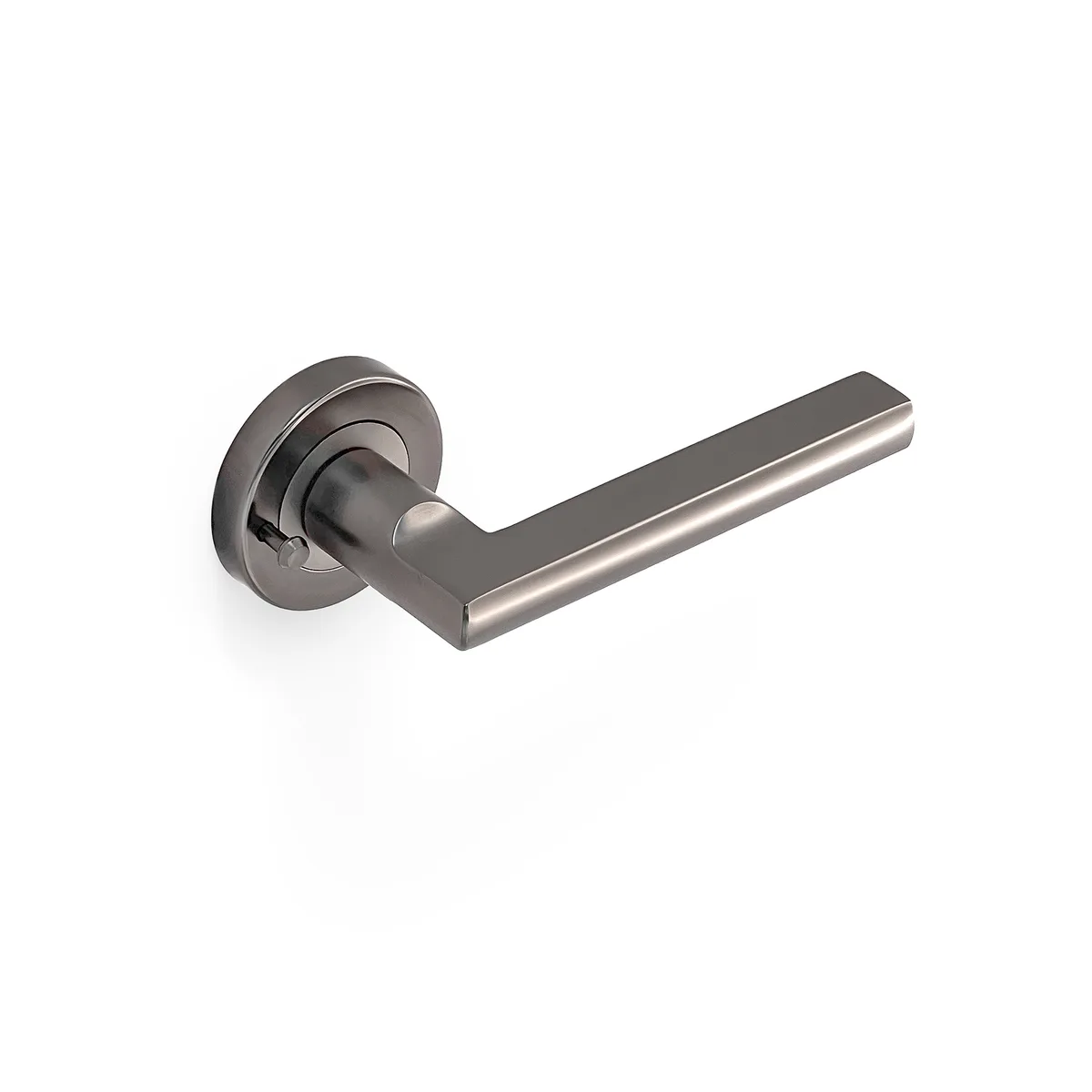 Parma Lever Integrated Privacy Set Round Rose Satin Graphite
