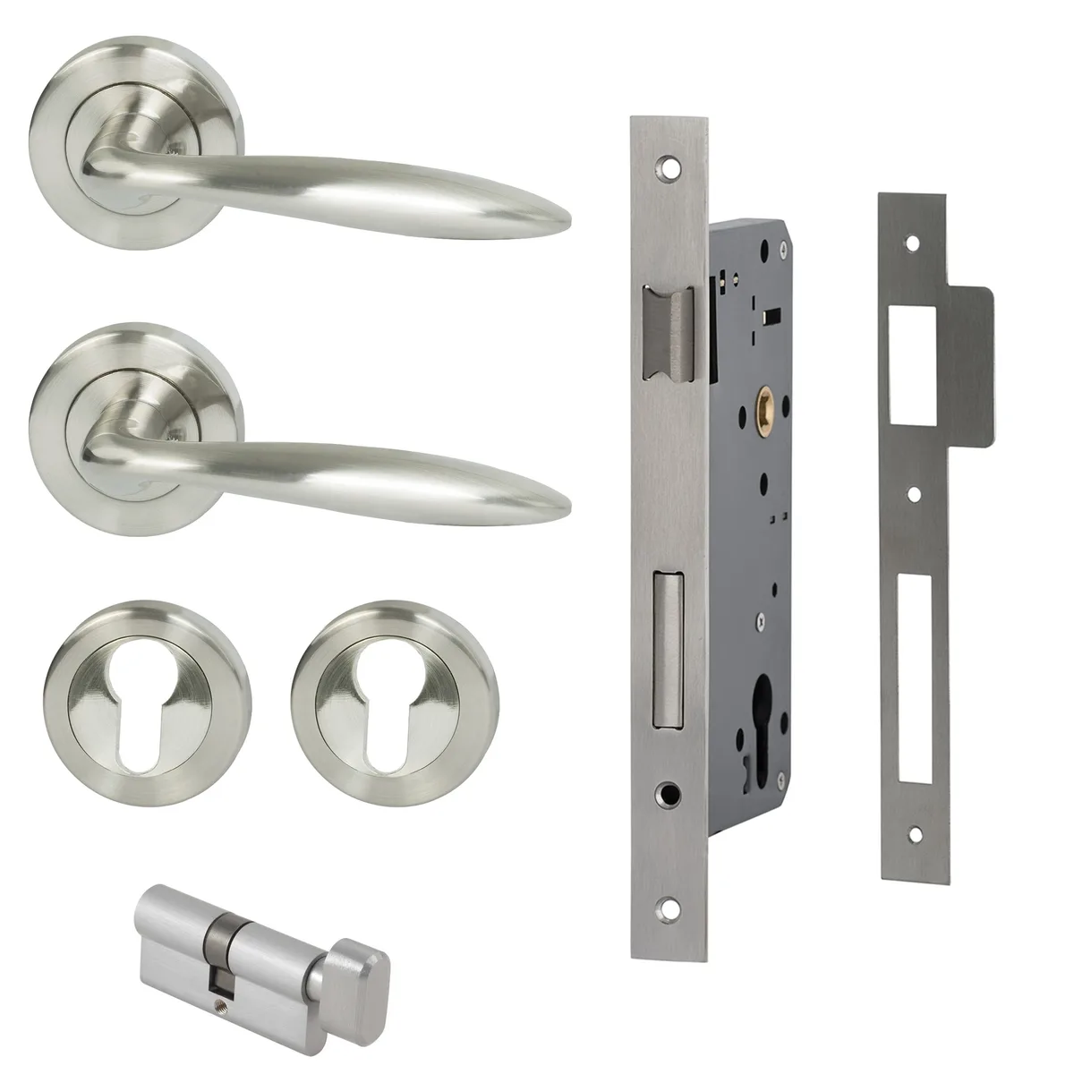Tivoli Lever Entrance Set Satin Nickel