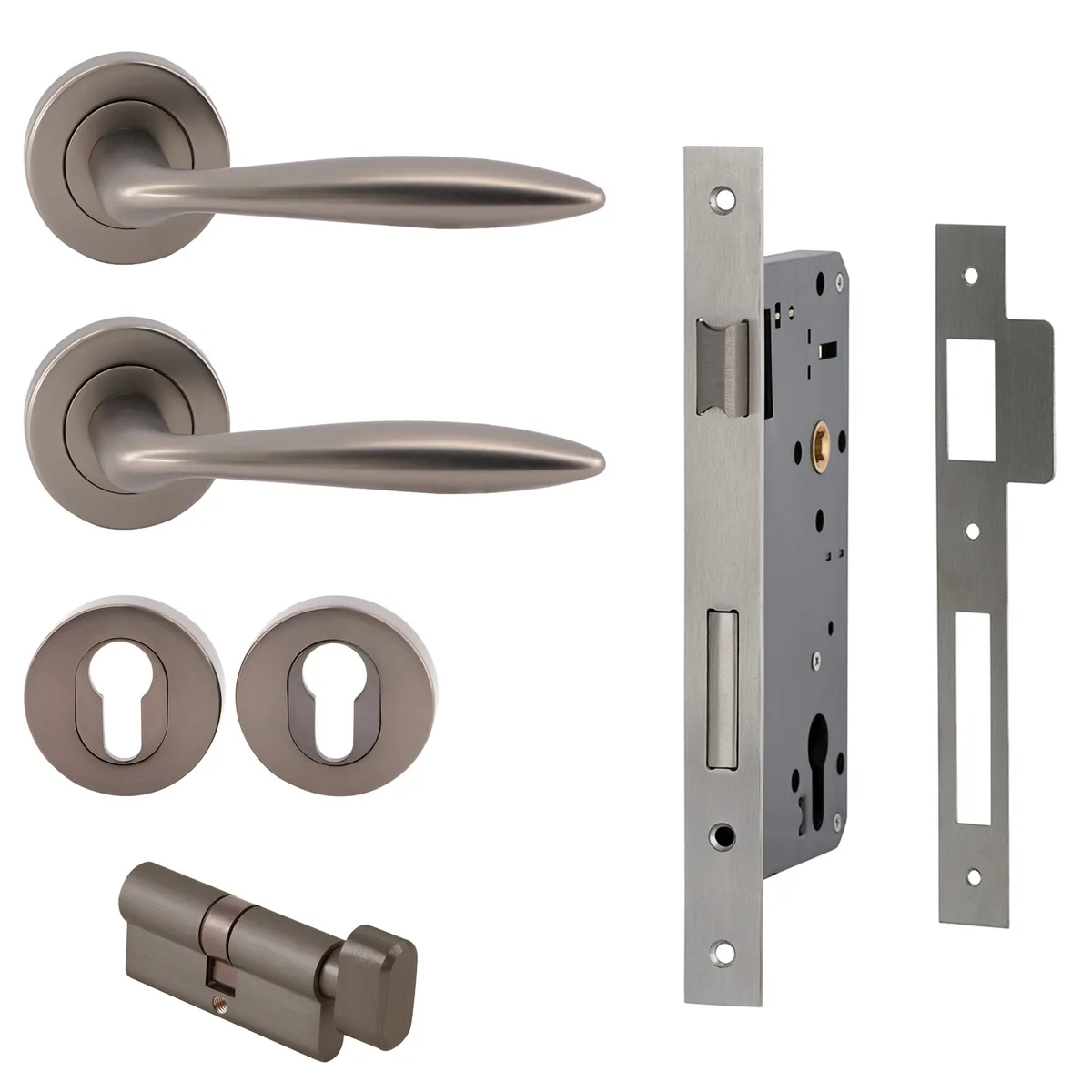 Tivoli Lever Entrance Set Satin Graphite