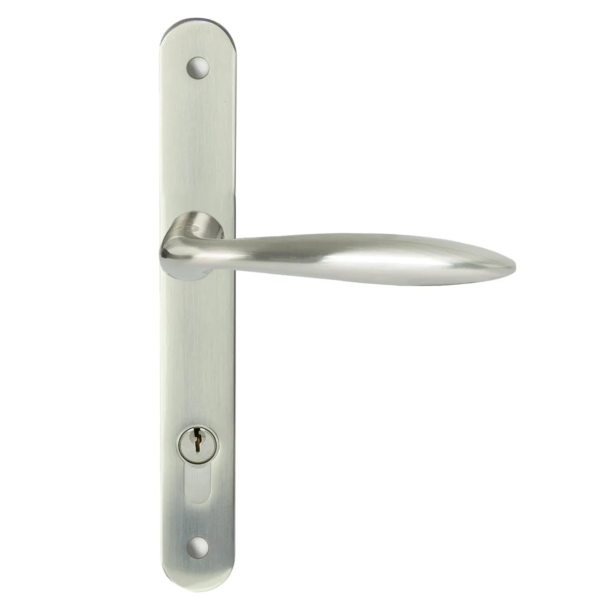 Tivoli Long Plate Set incl Mortice Lock Satin Nickel