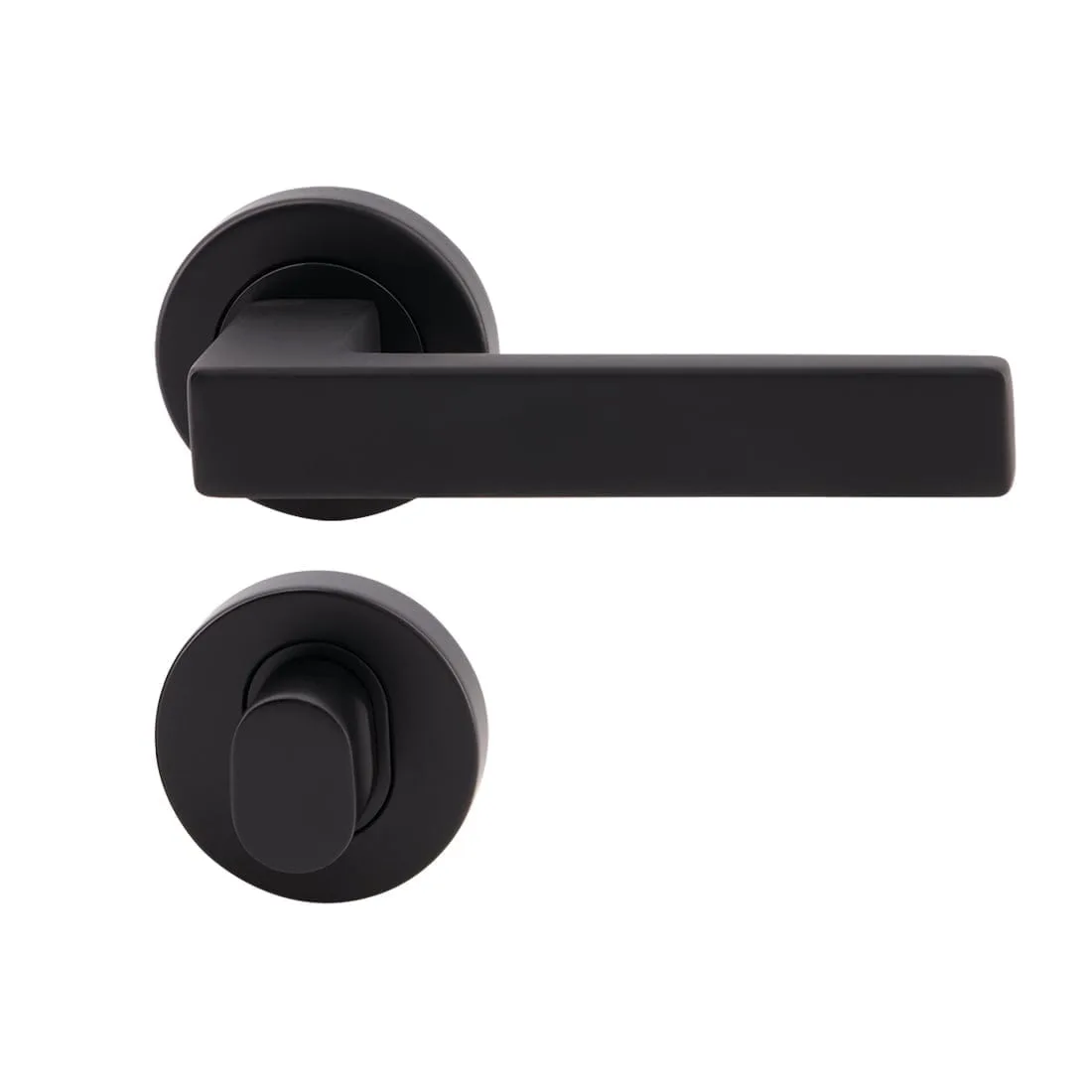Verona Lever Privacy Set Matt Black