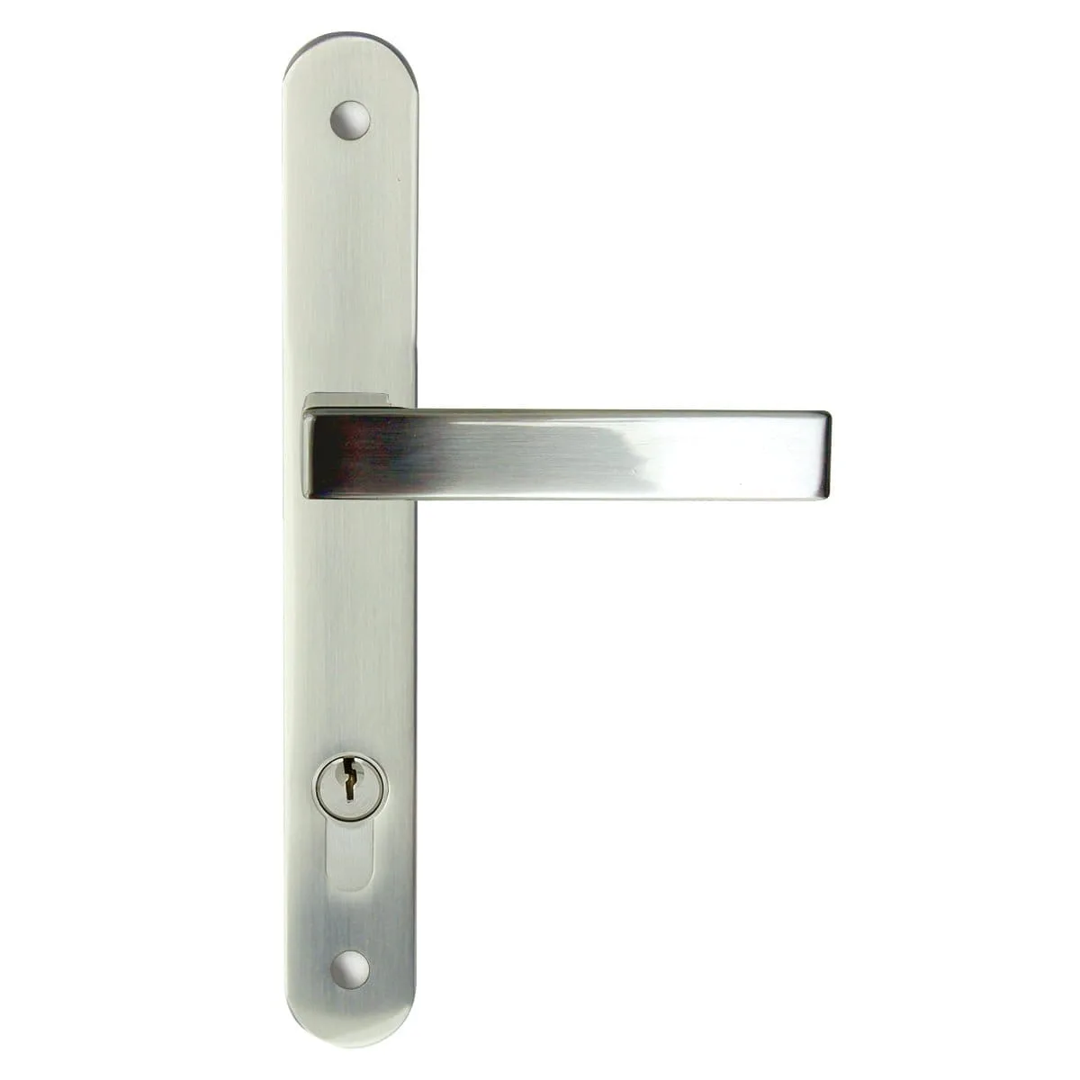 Verona Long Plate Set incl Mortice Lock Satin Nickel