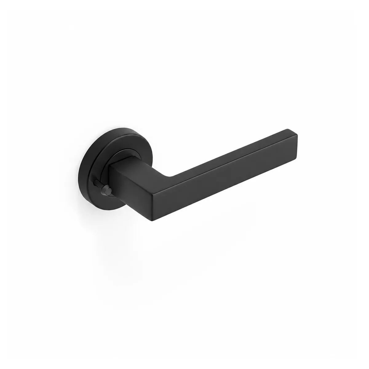 Verona Lever Integrated Privacy Set Matt Black