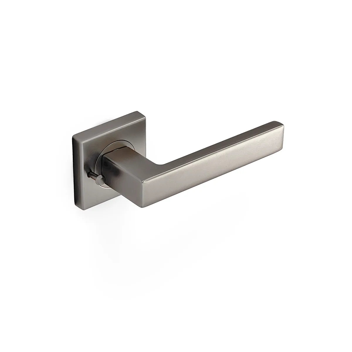 Verona Square Rosette Lever Integrated Privacy Set Satin Graphite