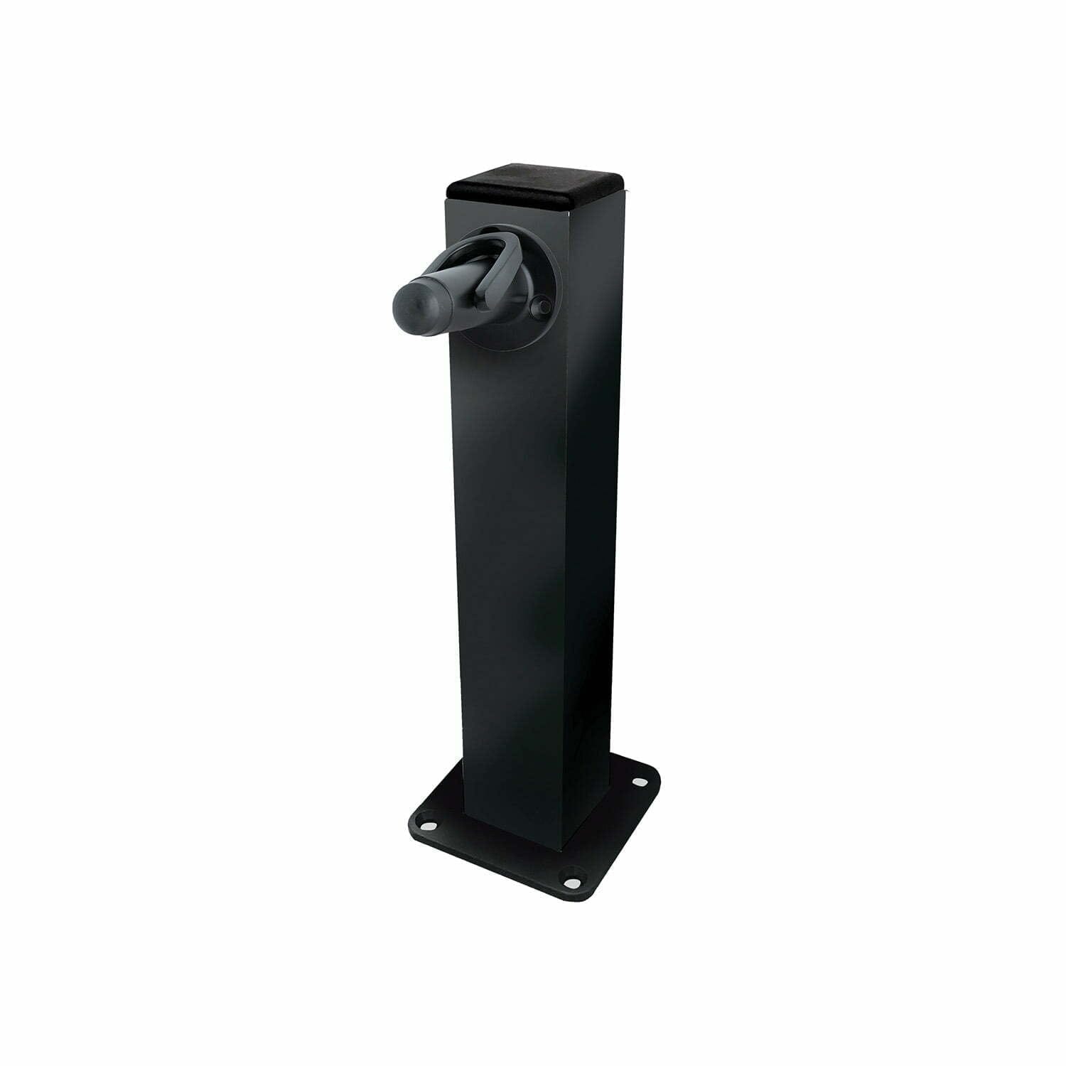 619 Door Stop & Holder Pedestal Manual Latch back Matt Black - Miles Nelson