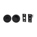 Milano Privacy Turn Set Round Rose Matt Black