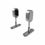 Oval Rail Tube Pillar End Supports Chrome