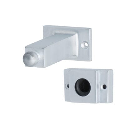 Door Stop & Holder Wall Mount Satin Chrome
