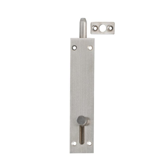 Flush Slide Bolt 150mm Satin Nickel