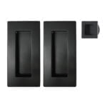 Rectangle Edge Flush Pull Kit Matt Black
