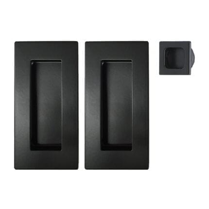 Rectangle Edge Flush Pull Kit Matt Black