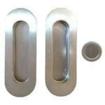 Oval Round Edge Flush Pull Kit Stainless Steel